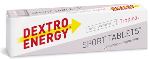 Dextro Energy Sport Tablets | Fast Acting Carbohydrates for a Quick Burst of Glucose | With 3 Vitamins and Magnesium I Ideal on the Go | Vegan 47g | (Pack of 24)