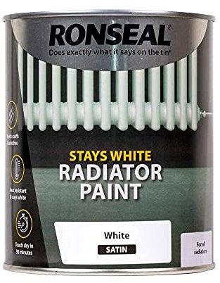 Ronseal Stays White Radiator Paint - White - 250ml - Matt
