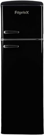 FrigeluX Réfrigérateur Retro Vintage Noir 2 portes RFDP246RNA++ 245L