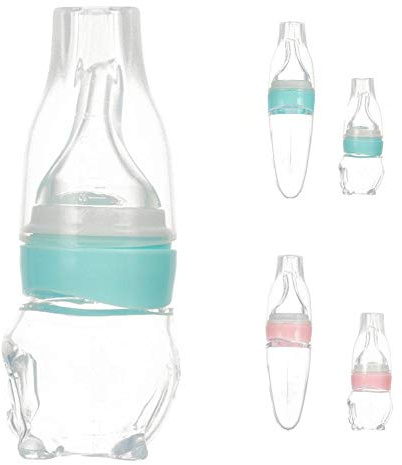 Baby Feeder, Silikonsimulation Schnuller Medizin Spender Mit Scale Anti Choking Design(Rosa-40Ml)