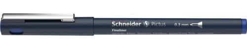 Schneider Pictus Fineliner Stift, 0,3 mm Linienbreite, blau