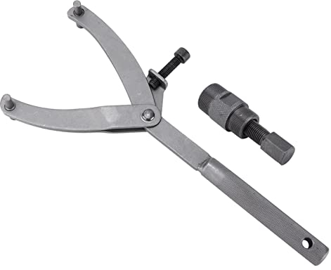 Clé à Molette Réglable, Extracteur Magnétique 24mm 27mm, Clé de Volant Pratique et Éfficace pour Maintenance, Montage, Véhicules Tout-Terrain, Scooter, Dirt Bike, Go Kart