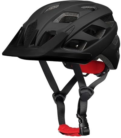 Kids Bike Helmet, 2 Size Adjustable for Youth Toddler Boys & Girls 3-5-8-10-12-14 Years, Child Helmets with Visor for Skating Cycling Scooter (Black, S: 48-54 cm / 18.9-21.3)