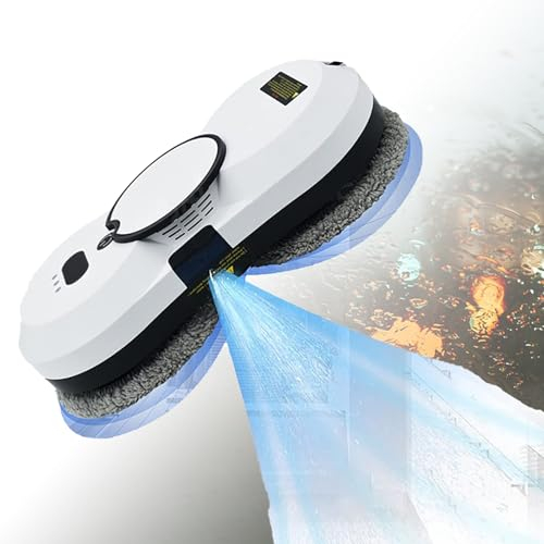 STWBHW Electric Window Cleaning Robot,Window Vacuum Cleaner,Smart Glass Cleaning with Remote Control,Automatic Water Spray,Double Suction Cup Suction,Suitable for Indoor and Outdoor Window Glass