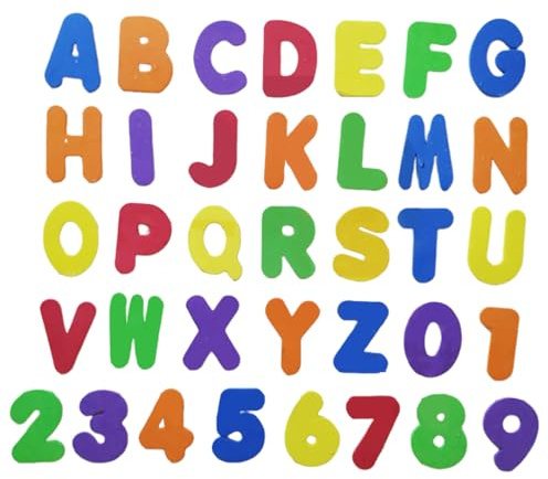 36Pcs Bath Letters and Numbers,Baby Bath Toys,Foam Letter Numbers Bath,Shape Learn Bathing Toy,Educational Bathroom Baby Shower Kids Toddlers Sensory Game Learning Bathtub Number Alphabet Toy Play Set
