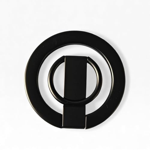 Support de Téléphone Anneau Ultra-Fin avec Rotation 360°, Adhésif Magnétique Fort, Attache Universelle pour Smartphone (Gris Anthracite)