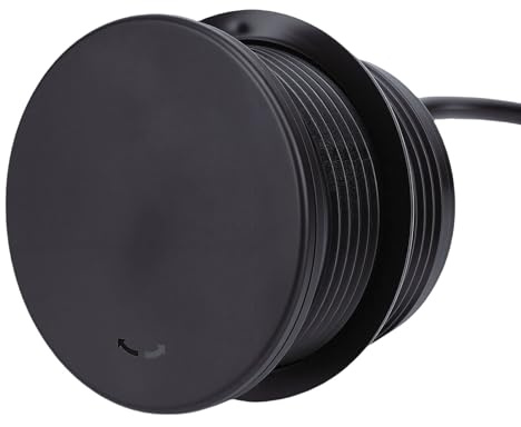 Elprico Bordsförsänkt Grenuttag med USB-portar Utrymmesbesparande Lösning för Arbetsytor och Vardagsrum Svart (#1)