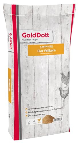 GoldDott ägg helkorn komplett foder för värphönor, grovstrukturerad, komplett näringsförsörjning, 25 kg
