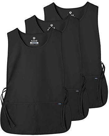 Adar Universal Cobbler Apron 3 Pack - Unisex Cobbler Apron - 7023 - Black - X