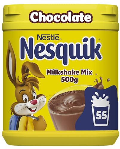 Nesquik Chocolate Flavoured Milkshake Powder, with Vitamin D, 500g Tub (Pack of 1)