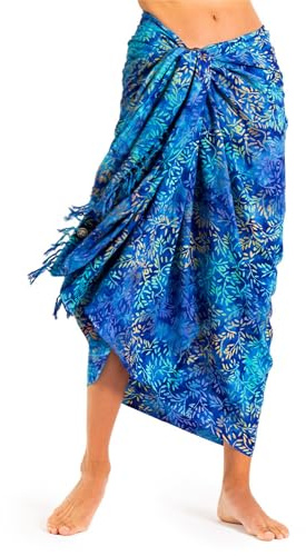 PANASIAM Sarong B109 green leaf, L