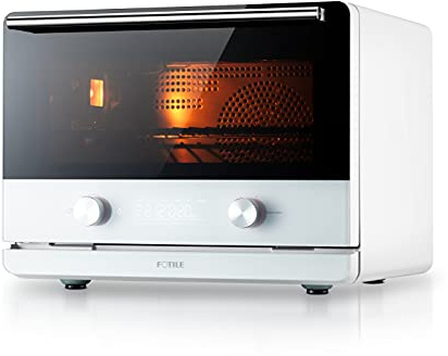 FOTILE ChefCubii 4-in-1 Countertop Convection Steam Oven, Air Fryer, Dehydrator with True Convection Bake, Steam-Bake, Broil, 40 Preset Menu and Steam Self-Clean, 1 CFT