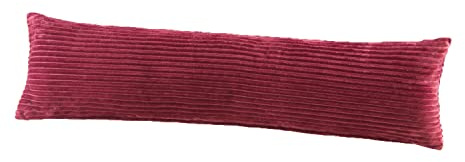 BaSaTex Winter-Plüsch Kissenbezug, 40x145 cm, Bordeaux | Winter Plüsch, Kuschelig Weich, Für Seitenschläferkissen, Öko_Tex Zertifiziert, mit Cord Struktur