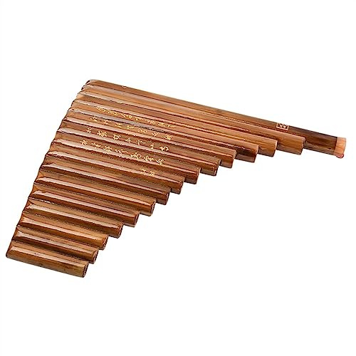 15 Pfeifen, G-Taste, Panflöte, Chinesische Bambus-Musikinstrumente, Panflöten Mit Weicher Tasche Panflöte für Anfänger