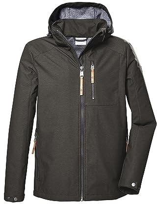 G.I.G.A. DX Softshelljacka för män med dragkedja huva/utomhusjacka GS 7 MN SFTSHLL JCKT, grön antracit, 4XL, 41491-000