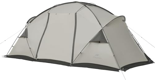 Naturehike Massif Hot Tent with Stove Jack, 4 Season Tent, 1/2/4 Person Camping Tent, UPF50+ Waterproof Windproof Winter Tents with Room and Hall