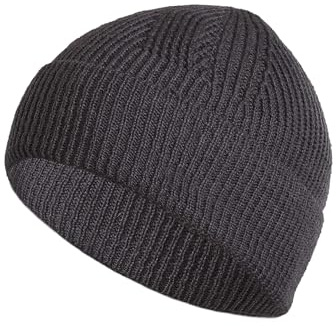 SERIMANEA Mütze Herren Winter - Mütze Damen Winter aus 50% Merinowolle - Warme Beanie Herren und Damen - Wintermütze Herren - Wintermütze Damen - Haube Herren - Graphit
