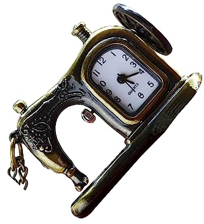 Holibanna Taschenuhr Im Vintage-Stil Mit Nähmaschinen-Design Antike Bronzelegierung Mit Kette Zeitmesser Für Herren Und Damen