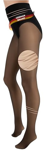 TONEST Collant effect transparent 80DEN - Collant Chaud Femme - Hiver - Polaire Sculptant Ventre plat - OekoTex 100-1100-TS (L)