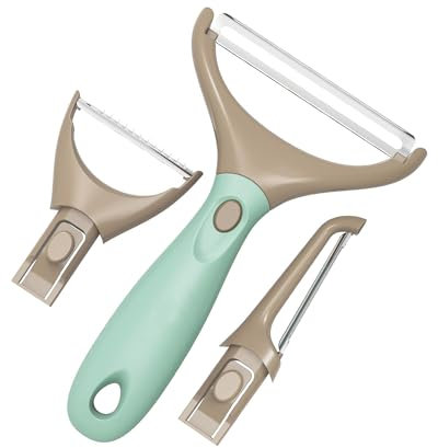 PRIMES Potato Peeler, Y-Shaped Swivel Vegetable Peeler, 3 - Type Peeler, Fruit Peeler for Kitchen, Non-Slip Grip Peeler, Ergonomic Handle Sharp Blade Stainless Steel Peeler