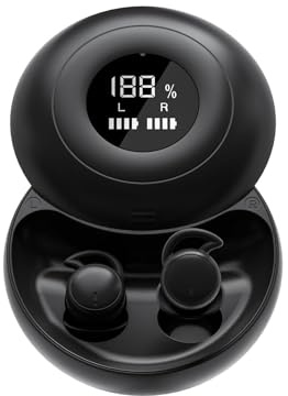 Xmenha Mini Invisible Bluetooth Écouteurs de Sommeil Écouteurs Oreillette Sommeil Waterproof Sport Confortable Réduction du Bruit Léger à Porter Contrôle d'appuyer de Toucher