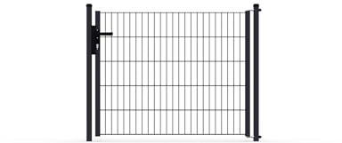 ZAUNGURU.de Gartentür ECO-Linie Doppelstab Gartentor Zauntor Metall feuerverzinkt pulverbeschichtet RAL 7016 Anthrazitgrau (1030 mm x 1416 mm)