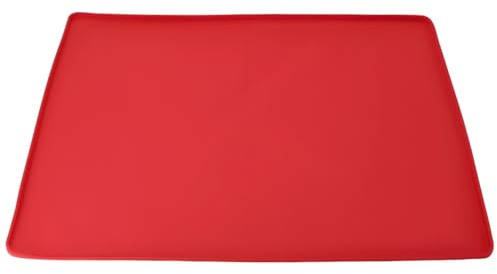 Halkfri silikon matningsmatta för husdjur, anti-spill vattentät skålmatta, stor 40 x 30 cm