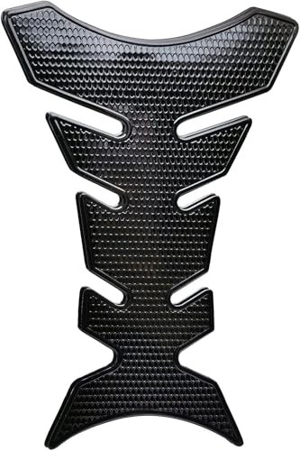 1PC Motorbike Tank Protector - Motorcycle Sticker - 3D Adhesive Pad - Scratch Protection for Fuel Tank Surface - Universal Fit (Black)