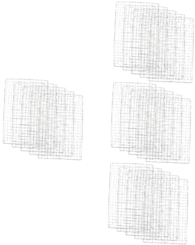 HANABASS 20 Pièces Tapis de Cuisson Barbecue INOX Réutilisable Chaleur pour Grillades Extérieures et Four Accessoires Pratiques pour Viande Poisson Légumes Œufs