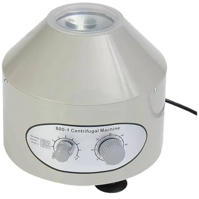 Centrifugeuse de laboratoire 800-1 avec minuteur, facile à nettoyer, 6 emplacements (20 ml chacune) pour une séparation efficace des échantillons