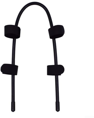 GLFLOW Adjustable Shape Drain Hose Guide Assembly For Kitchen Sink And Laundry Tub, Flexible Polyester Hanger With Reinforced Saddle Hook, 62 Cm, Black