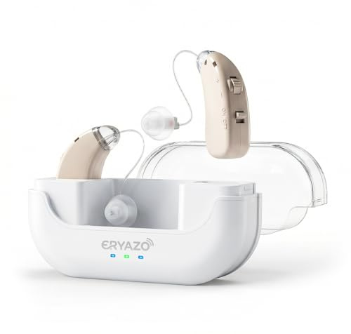 ERYAZO Wiederaufladbares Audiogerät, Geräuschunterdrückung, Praktische Lautstärkeregelung, Komfortables Design, Nahezu Unsichtbar