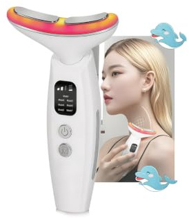 EMS Microcurrent Neck Beauty Tool (2026 Latest Version 7+3) Face Massager Constant 45°C Facial Lifting Device 3-Modes 7-Color Led Anti-Aging Red Light Therapy for Neck,Face and Eyes Anti-Wrinkle