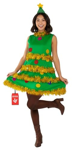 Fun Shack Christmas Tree Dress, Christmas Costumes For Women, Xmas Fancy Dress For Women, Xmas Dresses