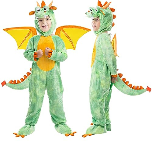 Spooktacular Creations deluxe kostüm set mit drachen rollenspiele spielzeug für kinder 3t grün