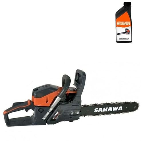 SAKAWA Motosega a Scoppio 48cc 16 + Olio Lubrificante per Catena
