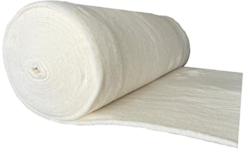 pemmiproducts Volumenvlies aus Baumwolle/Hanf, 200g/m², 1,5 m x 5 m, ca. 15 mm dick, (EUR 5,32/m²), Patchworkvlies, Polstervlies, Vliesstoff, Polsterwatte, Watte
