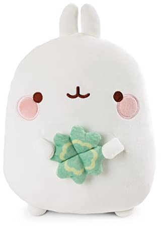 Figürliches Kissen MOLANG mit Kleeblatt 30x23cm