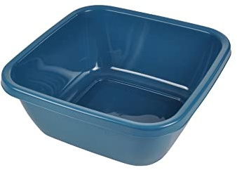 Bacinella in plastica, 9 l, 34 x 34 x 14 cm, colore: pavone