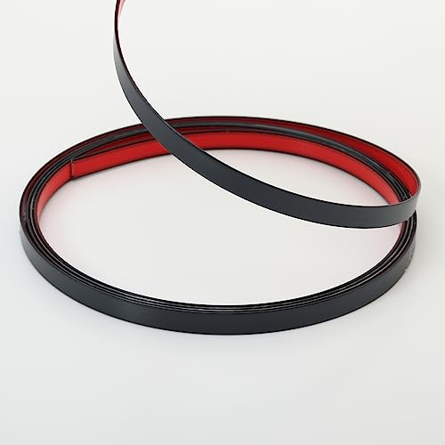 Taaizau Selbstklebende Wand- und Zierleisten, flexible DIY Leiste für Spiegel, Boden, Schränke, Decken und Fliesenkanten (Mattschwarz, 5m x 2cm)