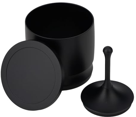 HEIBTENY Dosierringe Presse mit Deckel 58 mm Kaffee-Dosierringe Presse Aluminiumlegierung Kaffeefilterhalter Dosierbecher für Café, Küche