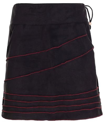 Vishes - Alternative Bekleidung - Thermorock Warmer Damen Winterrock kurz Minirock aus ECO-Fleece schwarz 40-42