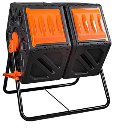 Contenitore per compost da cucina, Bidone for Compostiera da Esterno a Doppia Camera, Compostiera Rotante da 31 Galloni con 2 Porte Scorrevoli e Sistema di Aerazione, Bicchiere for Compostiera da Giar