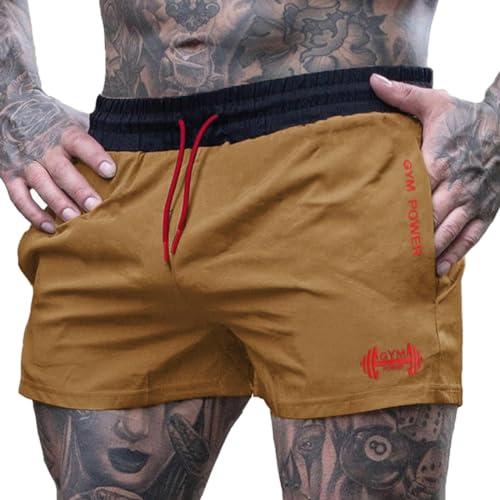 Herr sport 1 tum Elite split löparshorts med sidomanät panel snabbtorkande lätt polyester, 4013 kaki, L