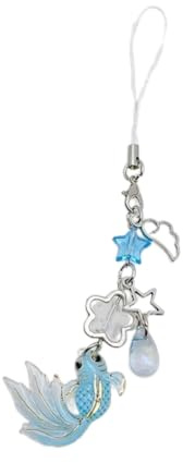 GMBYLBY Einzigartiger Stern-Schlüsselanhänger, geflügelter Taschenanhänger, Handy-Charm, einzigartiger Schlüsselanhänger, Kette, Dekoration für modebewusste Personen