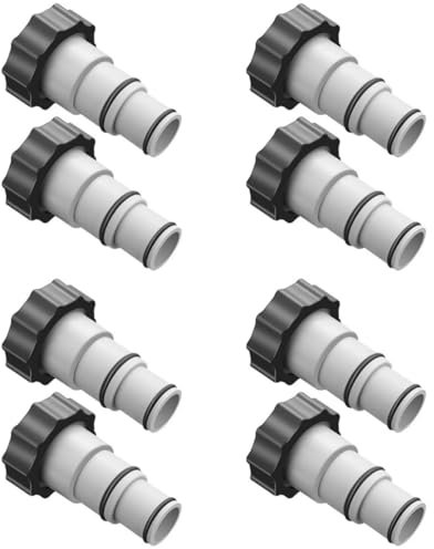 BESPORTBLE 8pcs Pool Filter Pump Adapter to Hose Connector for Easy Installation Sturdy Replacement for Swimming Pools Prevents Leaks and Water Waste