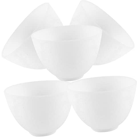 Baluue 5pcs Silicone Mask Mixing Bowl Diy Beauty Tools for Facial Mask Making Soft Material for Home Skincare Routine
