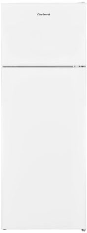 Corbero - Frigorífico 2P | CF2PV21324W | 57x54x145 | Capacidad 212L | Luz Interior, Crisper, Balcones Ajustables, Descongelación Manual, Estantes de Cristal, Huevera, Cubiteras | Blanco
