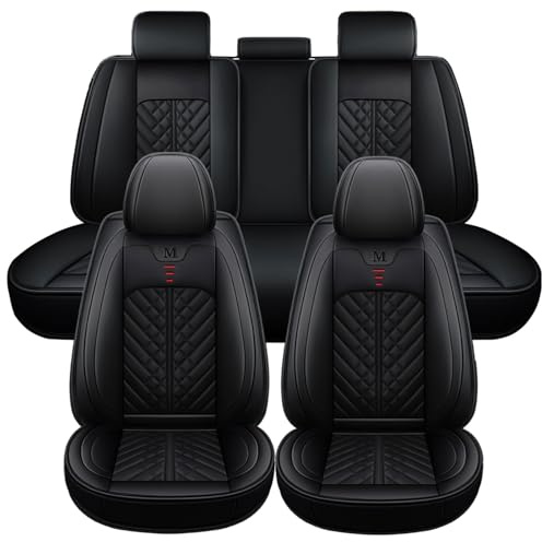 MyNvy Funda Asientos Coche para 𝖢𝗂𝗍𝗋𝗈𝖾𝗇 DS3 2014-2016 Cubierta de Asiento,Juego Completo de Protectores de Asiento de automóvil de Cuero a Prueba de Agua,5 Piezas