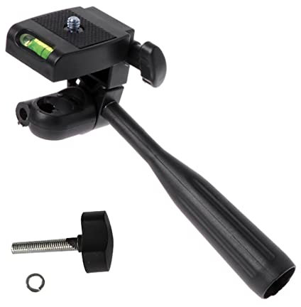 ZEPFJHE Treppiede Professionale per Testa di Fotocamera con Staffa Braccio, Nero, 1/4-20 Filettatura, Compatibile con Fotocamera, Videocamera, Cellulare, Tablet